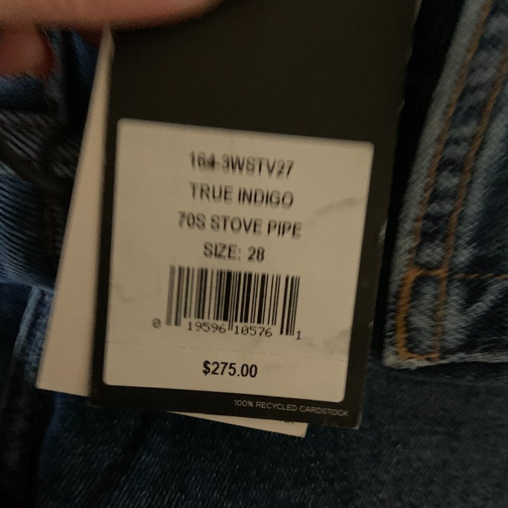 NWT Re/Done 70s Stove Pipe in True Indigo- Size 28 (NWT) - Picture 7 of 7